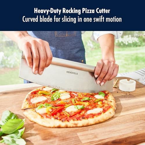 HENCKELS BBQ 2-pc Stainless Steel Pizza Cutter and Bench Scraper Set