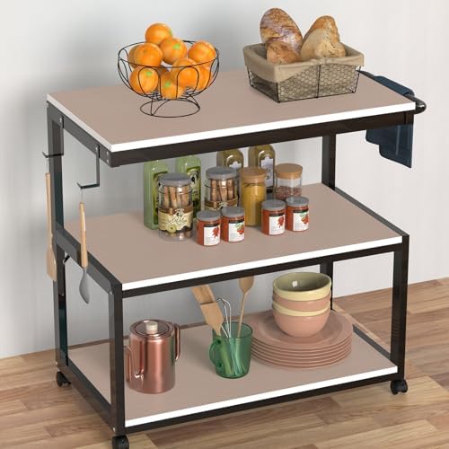 Shelf Liners for Kitchen Cabinet, Cupboard Non Adhesive Beige 17.5"×