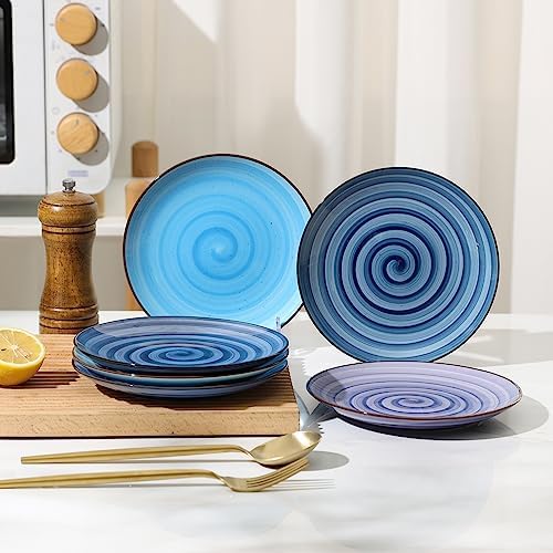 Selamica Ceramic Dessert Plates Set of 6,6 Inch Appetizer Plate for