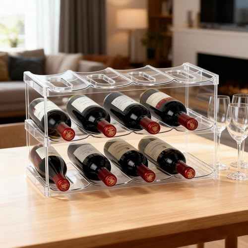 acDesign 2PCS 3 Tier Stackable Water Bottle Organizer, Large