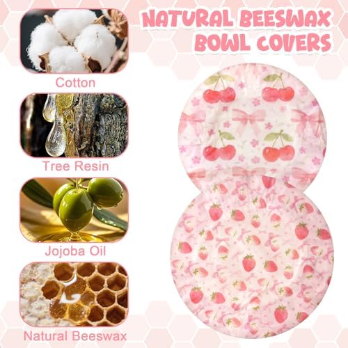2-Pack Reusable Beeswax Bowl Covers, 10/12 Inch
