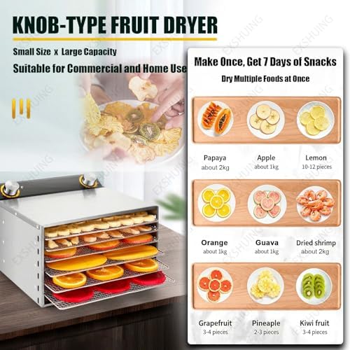 Dehydrator Machine, 400W/800W, 8 Trays
