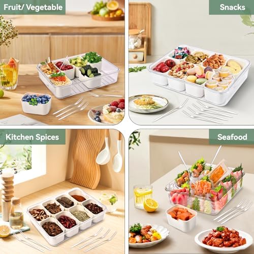 Snackle Box Container,Snack Box Charcuterie Container with 8