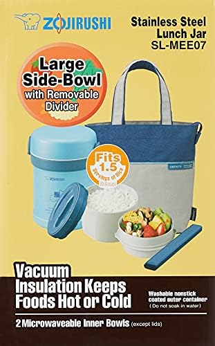 Zojirushi SL-MEE07AB Ms.Bento Stainless Lunch Jar, Aqua Blue