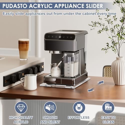 Acrylic Appliance Slider for Coffee Maker, 9.8" x 14"