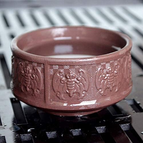 Yxhupot 2pcs Teacup 80ml Chinese Yixing Clay Zisha Cup Fu Luck Happy