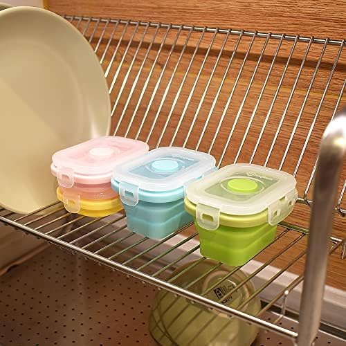 Collapsible Silicone Food Storage Container, Portion Control Lunch