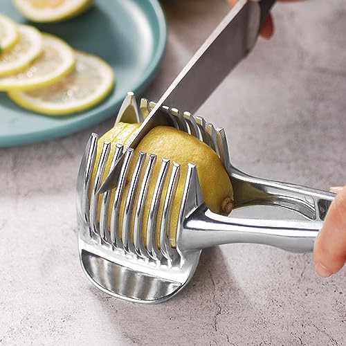Stainless Steel Multipurpose Handheld Round Fruit Tongs for Onions