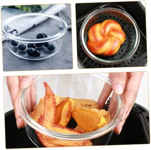 SECFOU 2pcs High Temperature Glass Mixing Bowl, Air Fryer Safe Xmas