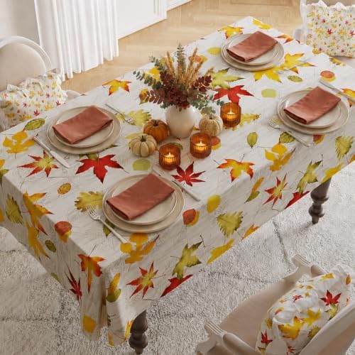 Rectangle Table Cloth, 100% Waterproof Vinyl Tablecloth, 52" x 70"
