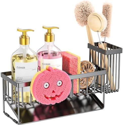 Cisily Smiley Face Sink Caddy with Brush Holder