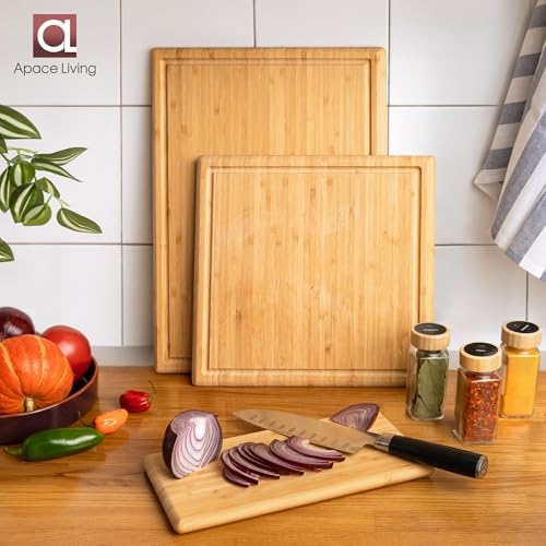 Chorus Bamboo Cutting Board Set with Juice Groove (Set of 3)