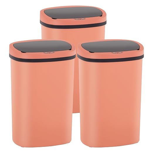 PayLessHere | 13 Gallon Plastic Trash Can | Pink | Automatic Touchless Lid by PayLessHere