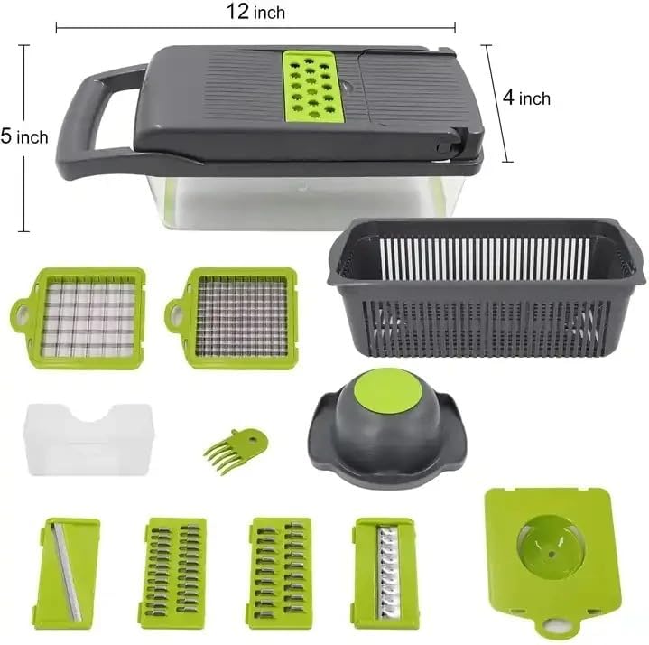 Vegetable Chopper and Spiralizer with Container