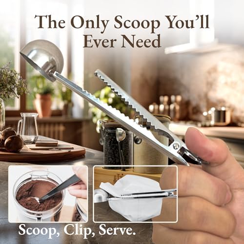 Airtight Coffee Canister with Scoop | Curated Glass Storage Set for