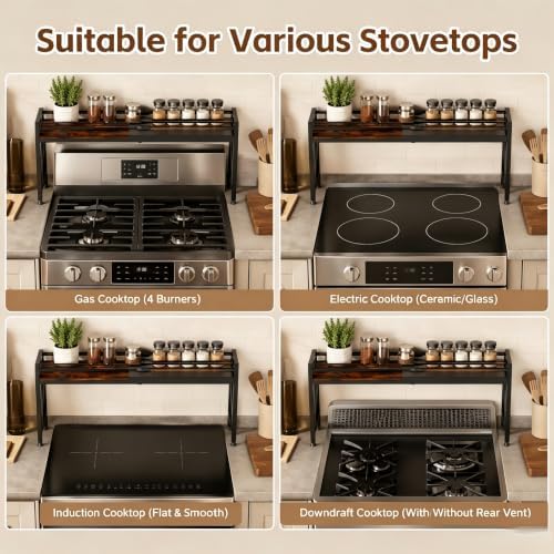 Extendable Over-the-Stove Shelf, Adjustable Height