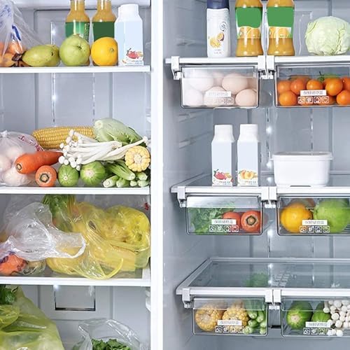 Fridge Drawer Organizer, Transparent Organizer Fridge Shelf Holder