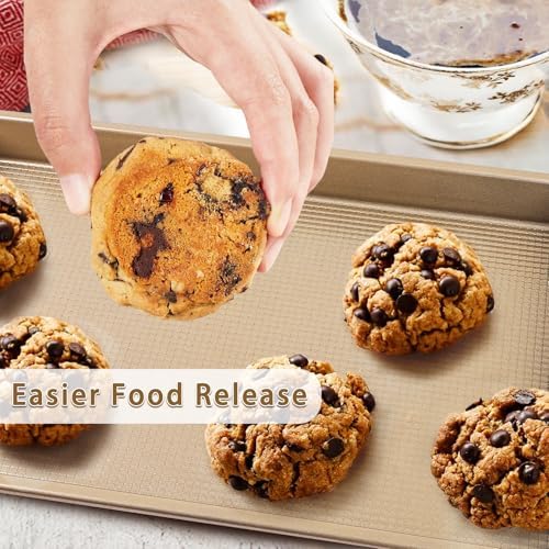 2 Pack Quarter Sheet Pan | 13'' Baking Sheet Pan Set | Cookie Sheet