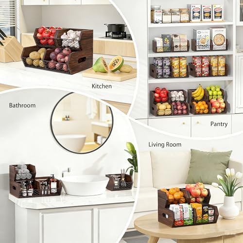 Wood Potato and Onion Storage Bins