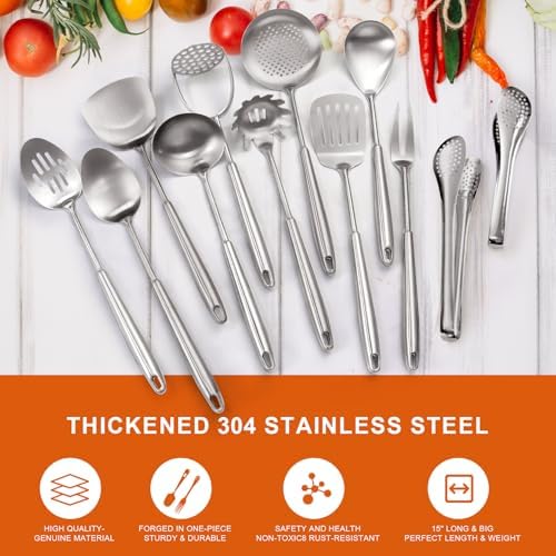 12-Piece 18 10 Stainless Steel Kitchen Utensil Set