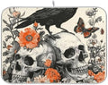 OTVEE Skull in Dark Art Dish Drying Mat for Kitchen Counter Absorbent
