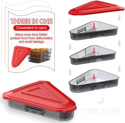 Pizza Storage Container, Expandable Pizza Slice Container, Reusable