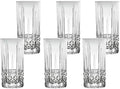 Lorren Home Trends Tall 12 Ounce Drinking Glass-Textured Cut Glass