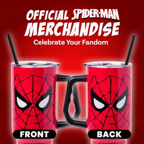 Silver Buffalo Marvel Spider-Man, Stainless Steel Tumbler, 40oz