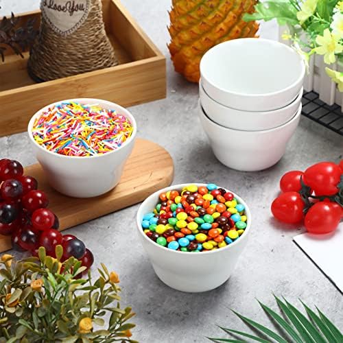 Patelai 12 Pcs 8 oz Porcelain Soup Cups Small White Dessert Bowls