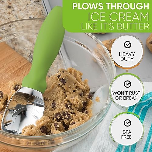 Spring Chef Professional Ice Cream Scoop & Stainless Steel Swivel