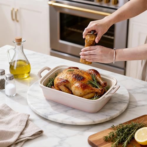 2.5 Qt Stoneware Casserole Dish with Lid