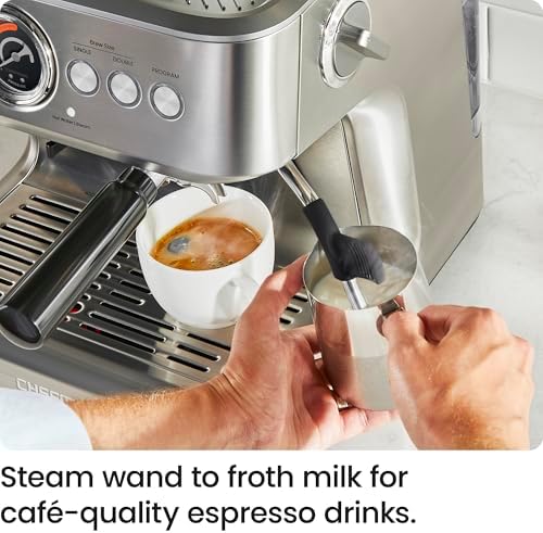 Chefman Crema Supreme 15 Bar Espresso Machine, Stainless Steel