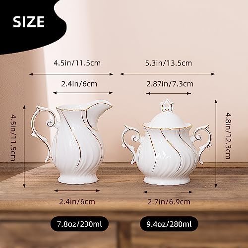 Agyiuns tea pot ceramic Sugar and Creamer Set Ceramic