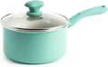 GreenLife Soft Grip Diamond Sandstone Healthy Ceramic Nonstick, 2QT Saucepan Pot by GreenLife