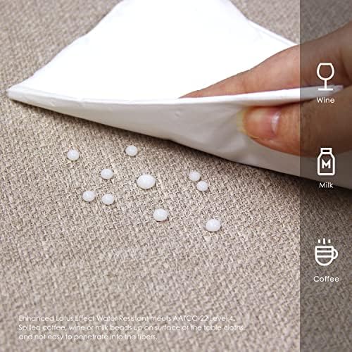 BALCONY & FALCON Rectangle Table Cloth Waterproof Beige 118"x57"