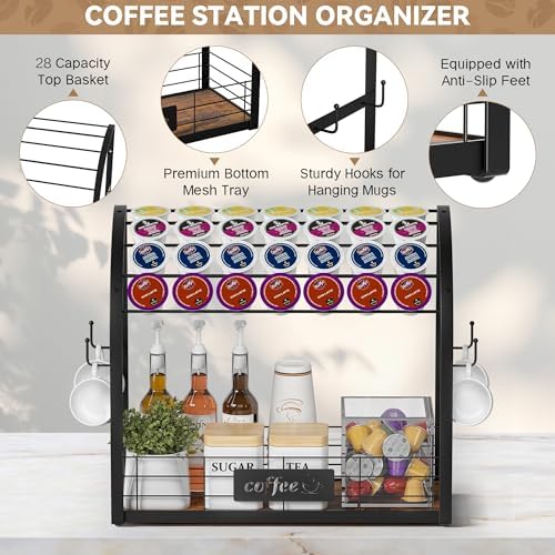 K Cup Holder, Coffee Pod Holder, K Cup Organizer, Black