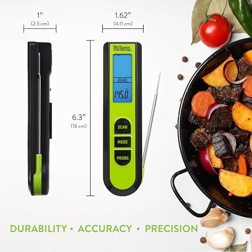 Taylor TruTemp Dual Infrared Meat Thermometer, Green