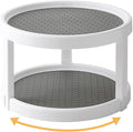 Lazy Susan Organizer, 2 Tier Non Skid Spice Rack Turntable, 360 Degree Rotating by Kozloskyi