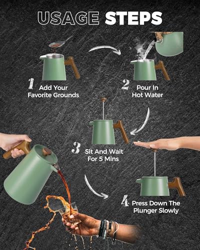 POLIVIAR 34 oz French Press Coffee Maker