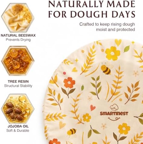 Reusable Beeswax Bowl Covers, 3 Pack, Large