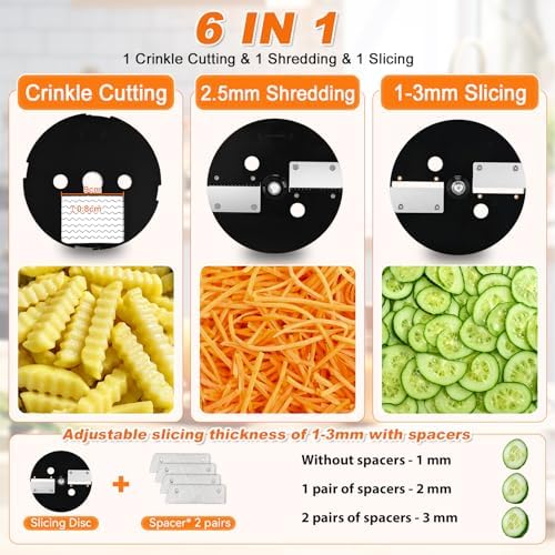Anatole 6-in-1 Commercial Food Processor Vegetable Chopper