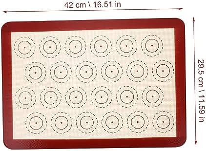 Red Silicone Macaron Baking Mat, Non-stick Heat-resistant Baking Sheet