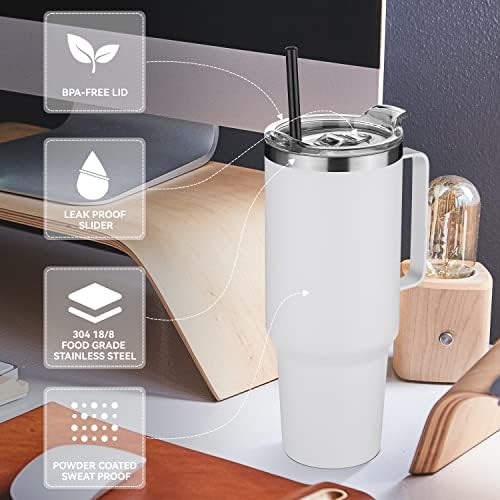 HASLE OUTFITTERS 40 oz Stainless Steel Tumbler with Handle, Vacuum