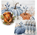Fall Placemats Blue Pumpkin Place Mats for Dining Room Dinner Table