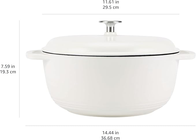 Amazon Basics Enameled Cast Iron Dutch Oven Pot - Image 4