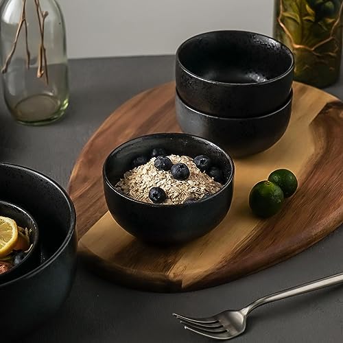S&Q'S CERAMICS Ceramic Small Bowls for Kitchen, Set of 6, 9 ounces Ice