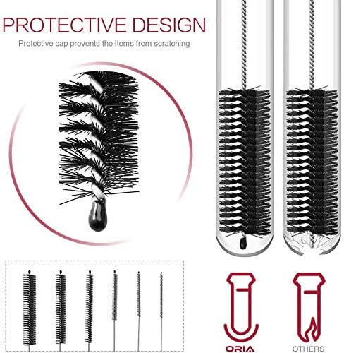 Long Straw Brush, Nylon Pipe Tube Cleaner 8.2-ihch 10 Different
