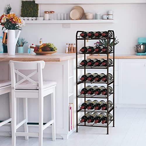 smusei Water Bottle Organizer 7 Tier Free Standing Vertical Metal