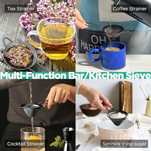 Homestia Stainless Steel Fine Mesh Strainer, Sieve Sifter For Tea