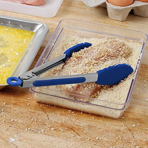 Tovolo Mini Silicone Tongs, Indigo